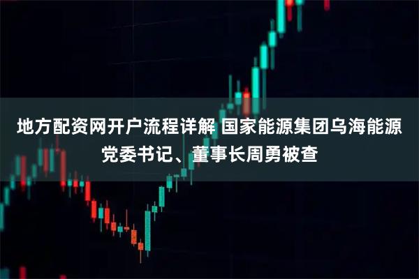 地方配资网开户流程详解 国家能源集团乌海能源党委书记、董事长周勇被查