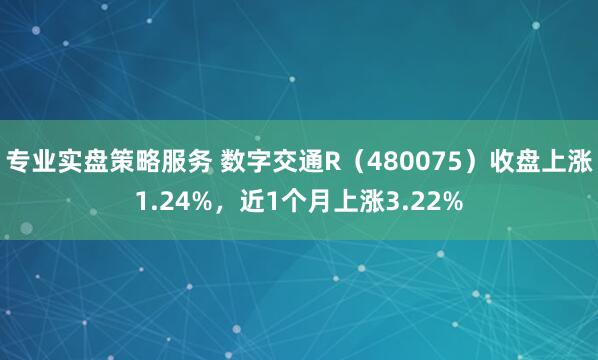 专业实盘策略服务 数字交通R（480075）收盘上涨1.24%，近1个月上涨3.22%